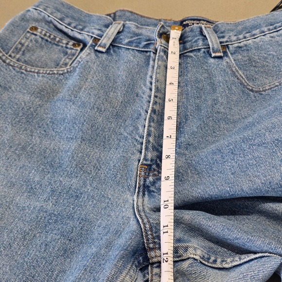 Eddie Bauer High Waisted Relaxed Straight Leg Light Wash Denim Jeans Size 10 - Picture 6 of 9